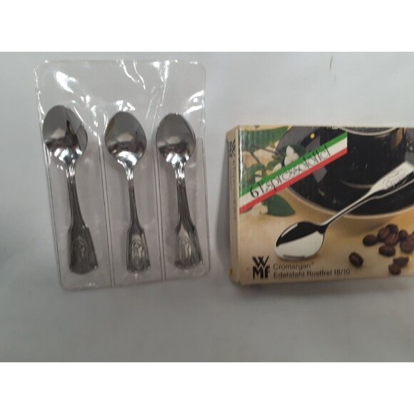 WMF Cromargan 4” Espresso Spoon - Set Of 6- 18/10 Espressoloffel Germany - Picture 3 of 6